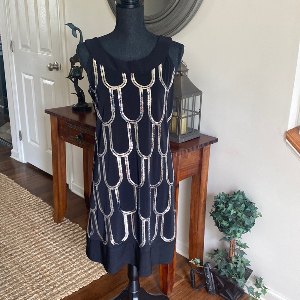 Sequin Black Cocktail Dress 🥂
